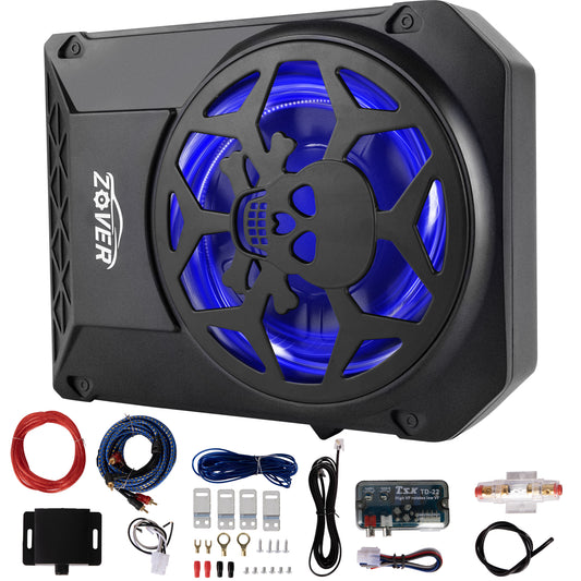 Alto Falante 10'' Subwoofer Estéreo Carro Slim 800w 7 Luz Co Preto