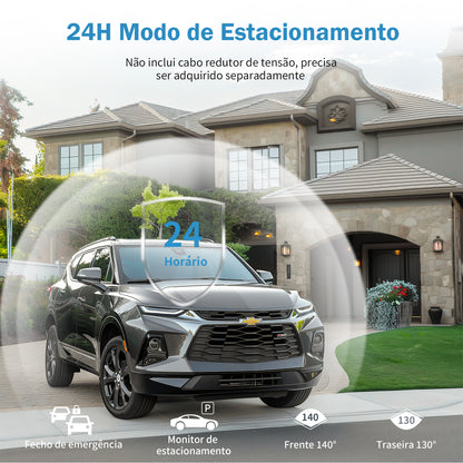 Camera Veicular Automotiva Dual Gravação Dashcam 32gb Wifi
