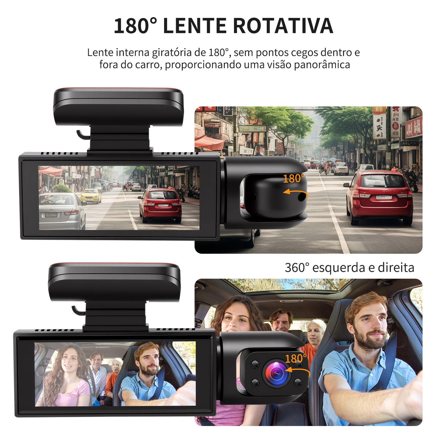 Camera Veicular Automotiva Dual Gravação Dashcam 32gb Wifi